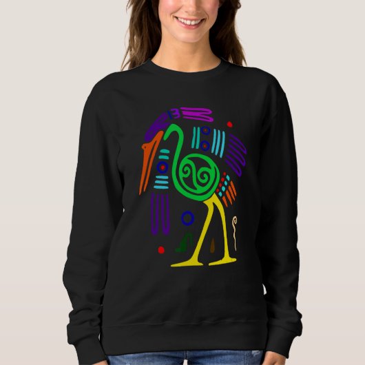 Strauße wie Tiere voller Farben Sweatshirt (Vorderseite)