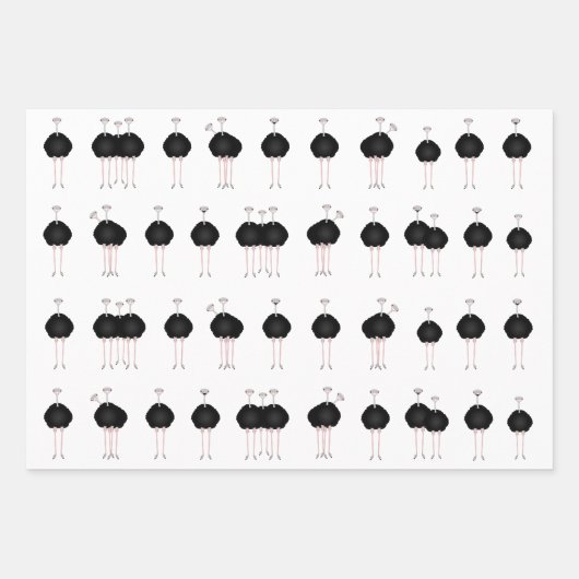 Strauße Wrapping Paper Sheets Geschenkpapier Set (Vorderseite 3)