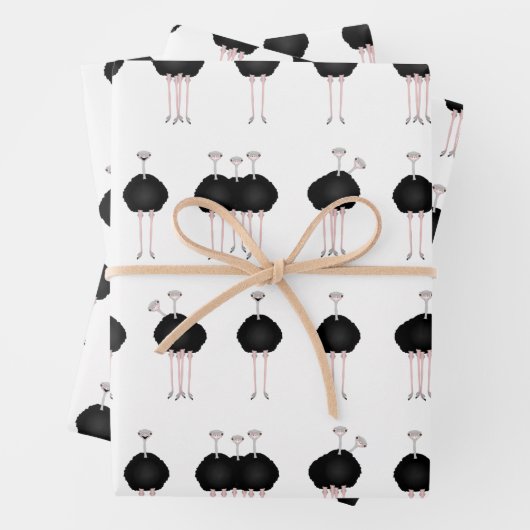 Strauße Wrapping Paper Sheets Geschenkpapier Set (Beispiel)