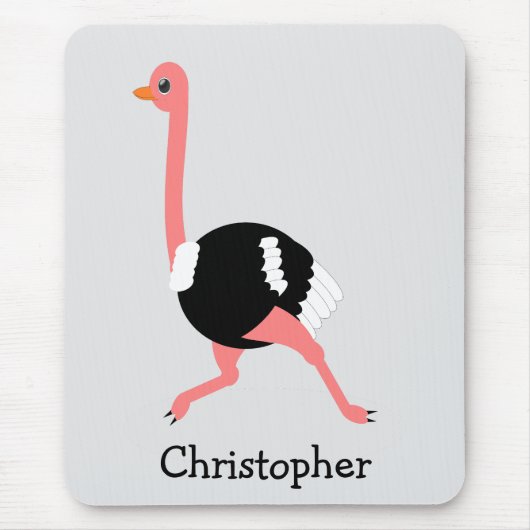 Straußendesign Mousepad (Vorne)