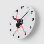 Straußendesign Runde Wanduhr (Winkel)