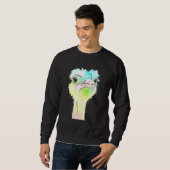 Straußenfarbige Strauße Sweatshirt (Vorne ganz)