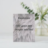 Straußenfedern Einladung (Stehend Vorderseite)