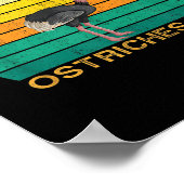 Straußenfilet-Tierangebot mit Vintager Form Poster (Ecke)