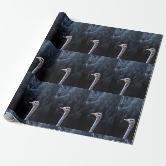 Straußenfotografie Geschenkpapier (Ungerollt)