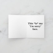 Straußengesicht der Notecard "I m Sorry" Karte (Innenseite)