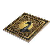 Straußengoldzierrahmen Fliese (Seite)