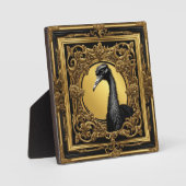 Straußengoldzierrahmen Fotoplatte (Vorderseite)