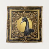 Straußengoldzierrahmen Wandteppich (Vorderseite)