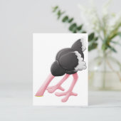 Straußenkopffigur Postkarte (Stehend Vorderseite)