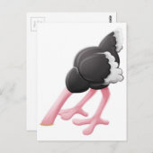 Straußenkopffigur Postkarte (Vorne/Hinten)