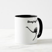 Straußenmatte Sketch, Coole Vogelkunst Tasse (VorderseiteRechts)