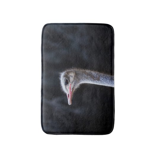 Straußenportrait Badematte (Vorderseite Vertikal)