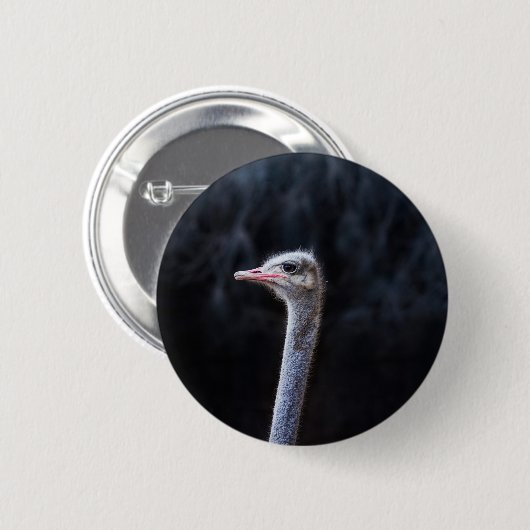 Straußenportrait Button (Vorne & Hinten)