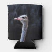 Straußenportrait Dosenkühler (Rückseite)