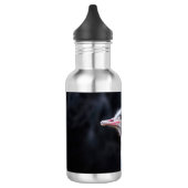 Straußenportrait Edelstahlflasche (Links)
