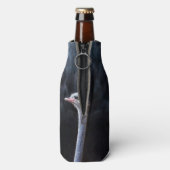 Straußenportrait Flaschenkühler (Flasche Rückseite)
