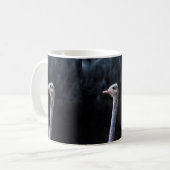 Straußenportrait Kaffeetasse (Vorderseite Links)