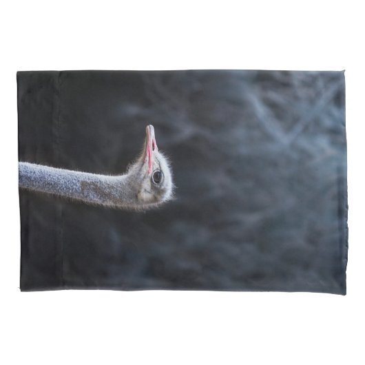 Straußenportrait Kissenbezug (Vorderseite)