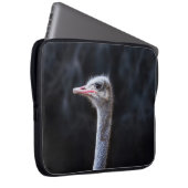Straußenportrait Laptopschutzhülle (Vorne Rechts)