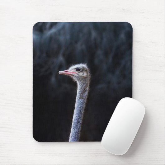 Straußenportrait Mousepad (Mit Mouse)