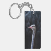 Straußenportrait Schlüsselanhänger (Vorderseite links)