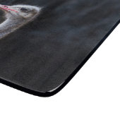 Straußenportrait Schneidebrett (Ecke)