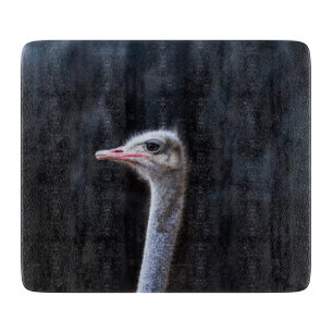 Straußenportrait Schneidebrett