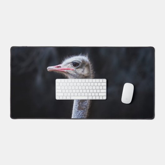 Straußenportrait Schreibtischunterlage (Tastatur & Maus)