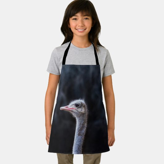 Straußenportrait Schürze (Insitu)