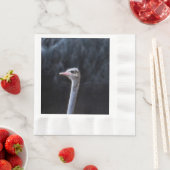 Straußenportrait Serviette (Beispiel)