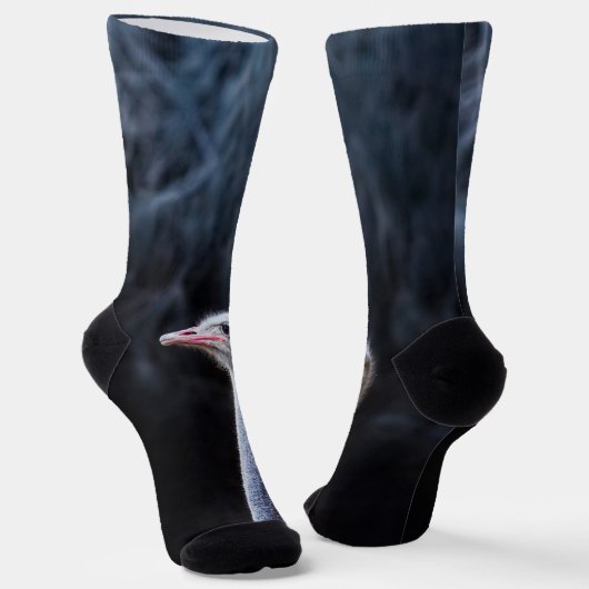 Straußenportrait Socken (Gewinkelt)