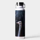 Straußenportrait Trinkflasche (Rückseite)