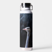 Straußenportrait Trinkflasche (Rückseite)