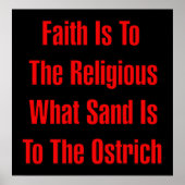 Straußenreligion Poster (Vorne)