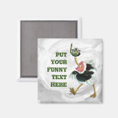 Straußenrennen im Sumpf Magnet (Vorderseite/Rückseite)