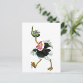 Straußenrennen im Sumpf Postkarte (Stehend Vorderseite)