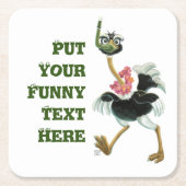 Straußenrennen im Sumpf Rechteckiger Pappuntersetzer (Vorderseite)