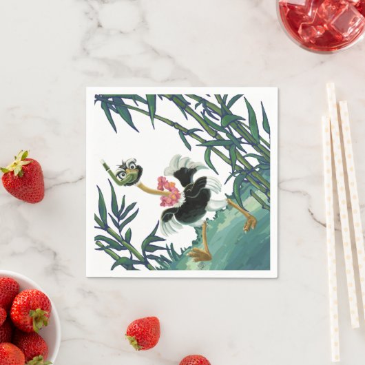 Straußenrennen im Sumpf Serviette (Beispiel)