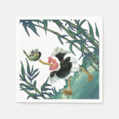 Straußenrennen im Sumpf Serviette (Vorderseite)