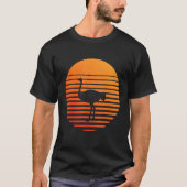 Straußenschattenschatten-Silhouette vor einer Sonn T-Shirt (Vorderseite)