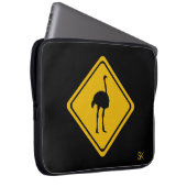 Straußenschild Laptopschutzhülle (Vorne Rechts)