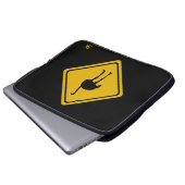 Straußenschild Laptopschutzhülle (Vorne Knopf)
