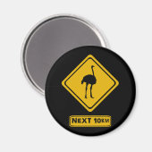 Straußenschild Magnet (Vorderseite/Rückseite)