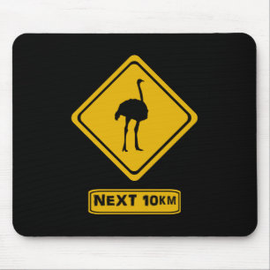 Straußenschild Mousepad