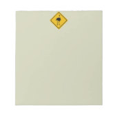 Straußenschild Notizblock (Vorderseite)