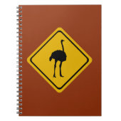 Straußenschild Notizblock (Vorderseite)