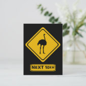 Straußenschild Postkarte (Stehend Vorderseite)