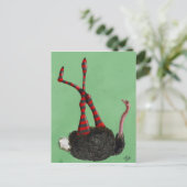 Straußenstrichene Leggings Postkarte (Stehend Vorderseite)