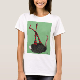 Straußenstrichene Leggings T-Shirt